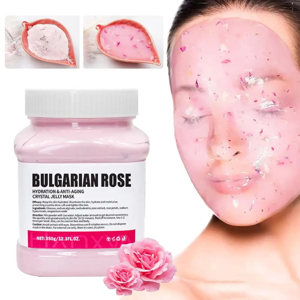 Professional Rose Jelly Face Mask for Hydration, Nourishment, and Skin Care, Gel Peel-Off Mask