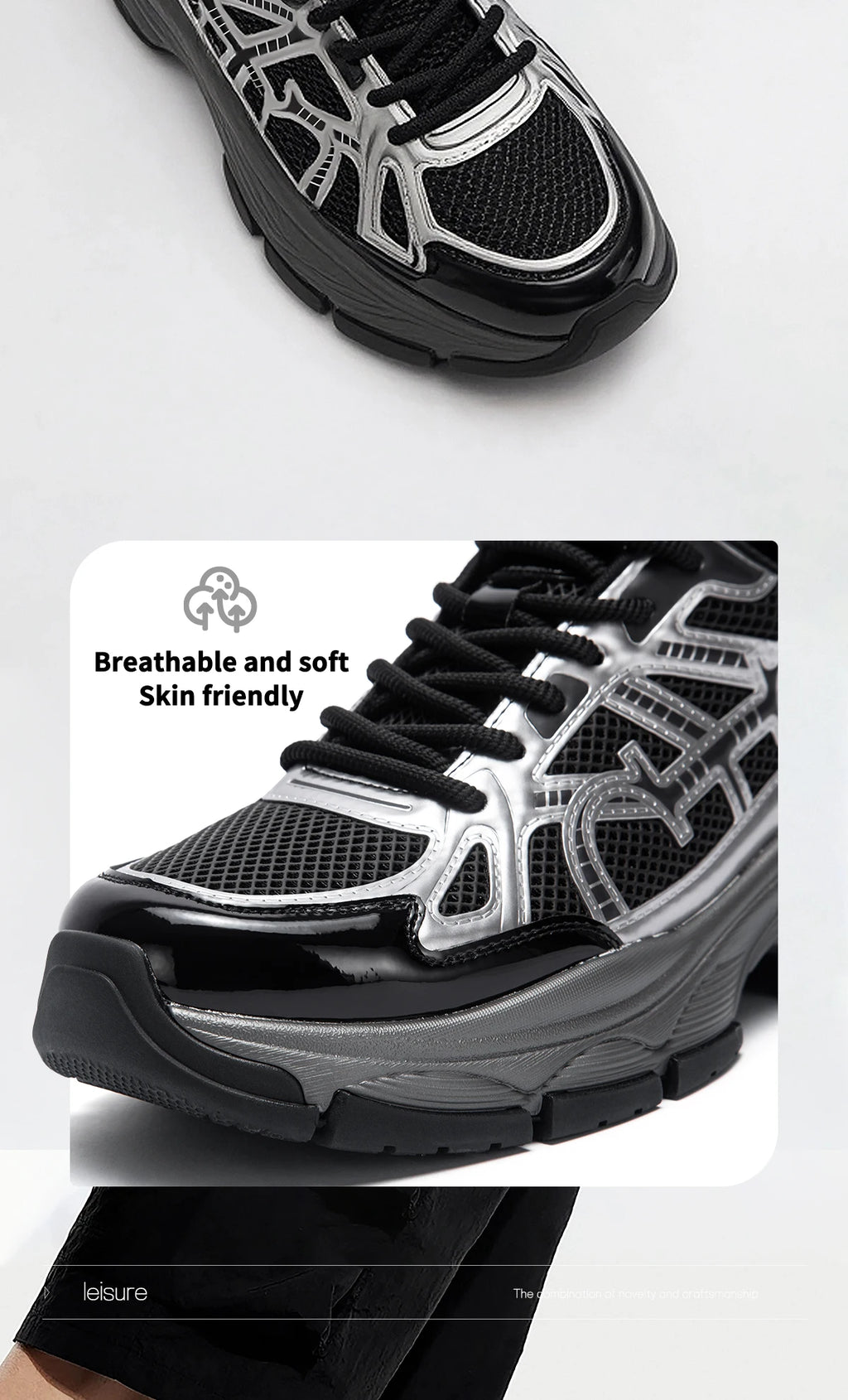 Men's Casual Shoes Summer New Silver Breathable Mesh Outdoor Vulcanized Shoes