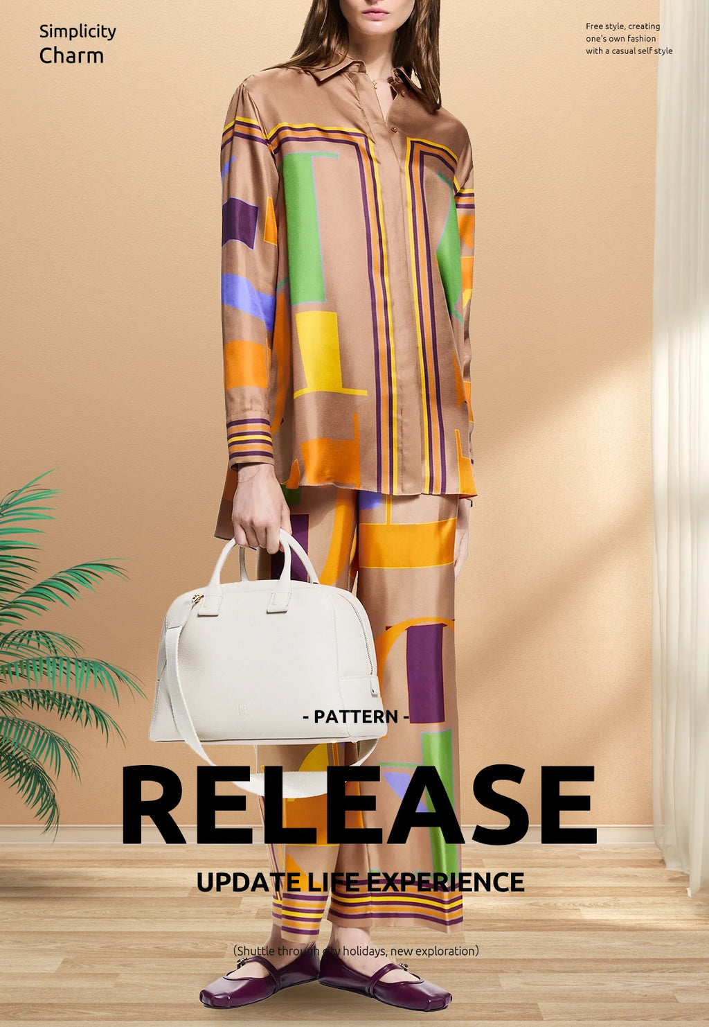 Women's Shirt Long Top Khaki Business Women's Set Casual Pants