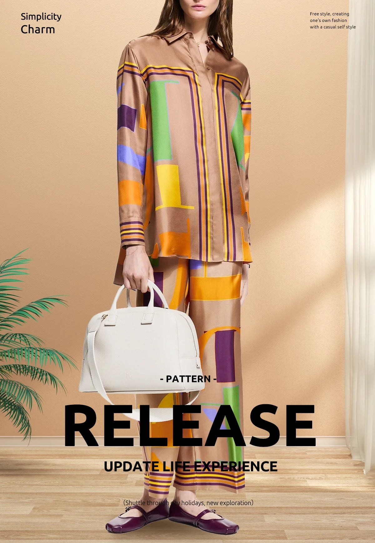 Women's Shirt Long Top Khaki Business Women's Set Casual Pants