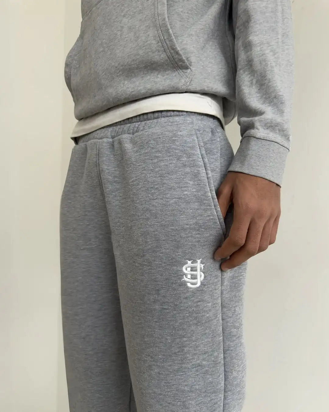 Y2K Style Jogger Sweatpants with Embroidery, Wide Leg, Pockets, and Men's Hoodie
