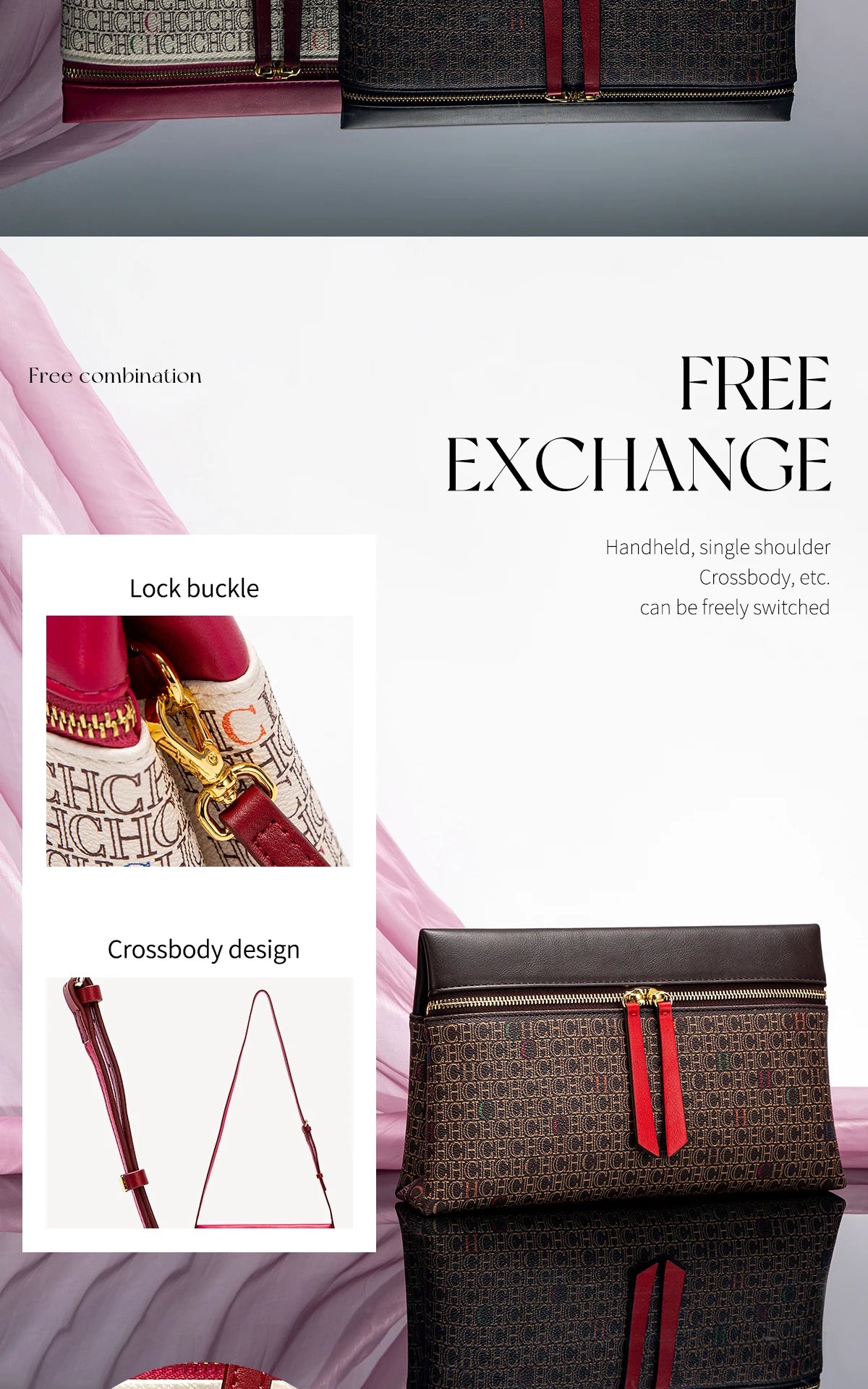 Women's Shoulder Bag New Coffee Color Letter Postman Bag Winter Business Commuter