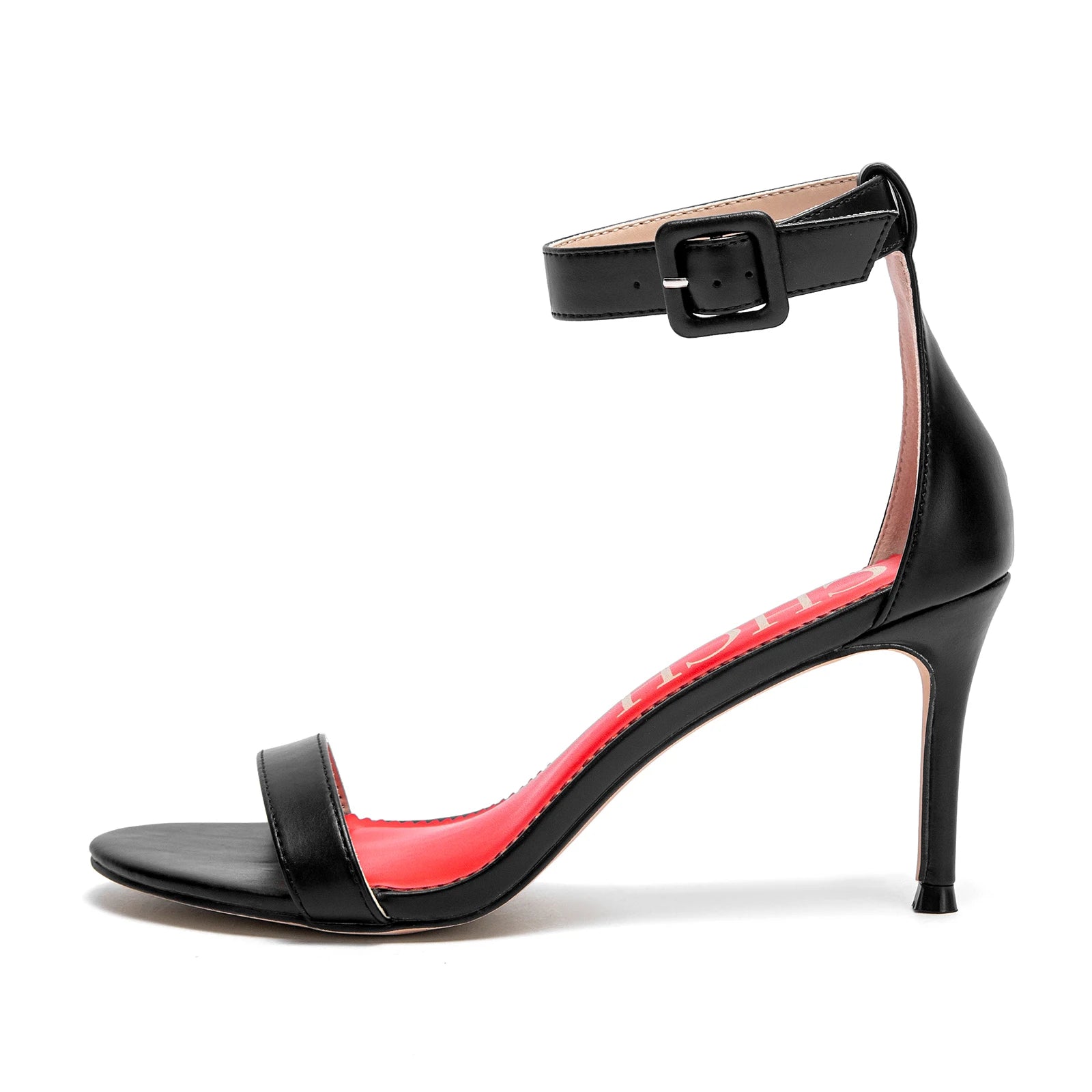 Women's High Heels Flower Ankle Strap Stilettos Round Open Toe Dressy Sexy Sandals 8cm