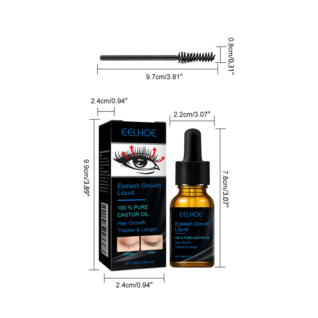 Natural Castor Oil Serum – Eyebrow & Eyelash Growth & Thickening