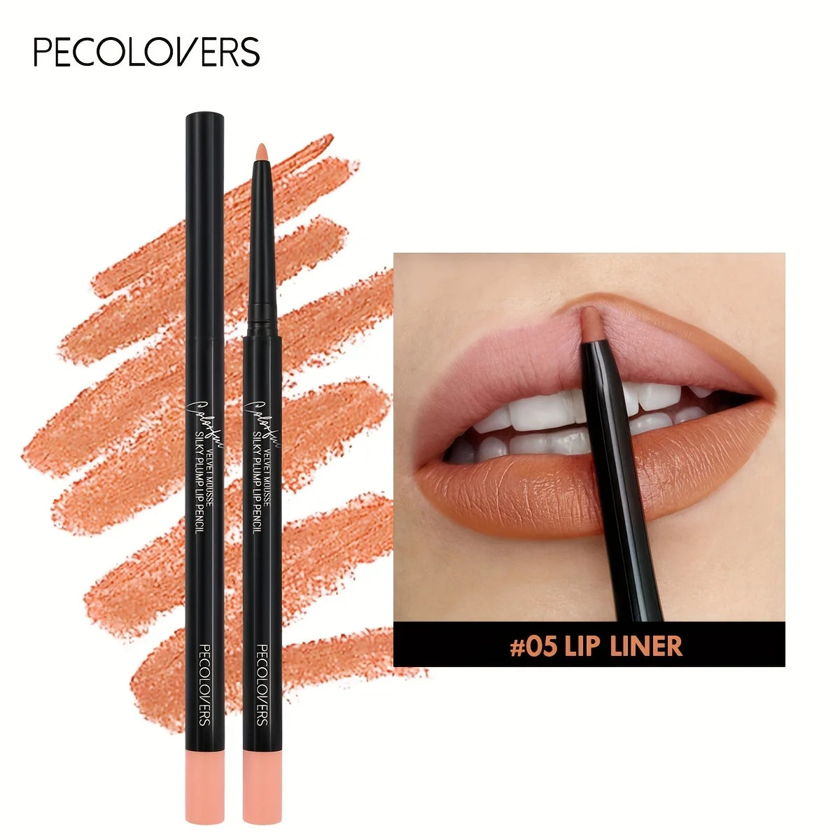 Waterproof Matte Lip Liner – Long-Lasting, Moisturizing, 12 Colors
