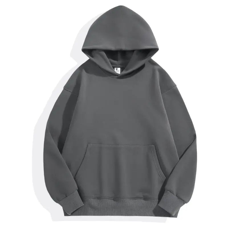 A heavy-duty hooded sweater made from thick cotton and velvet, designed for both men and women