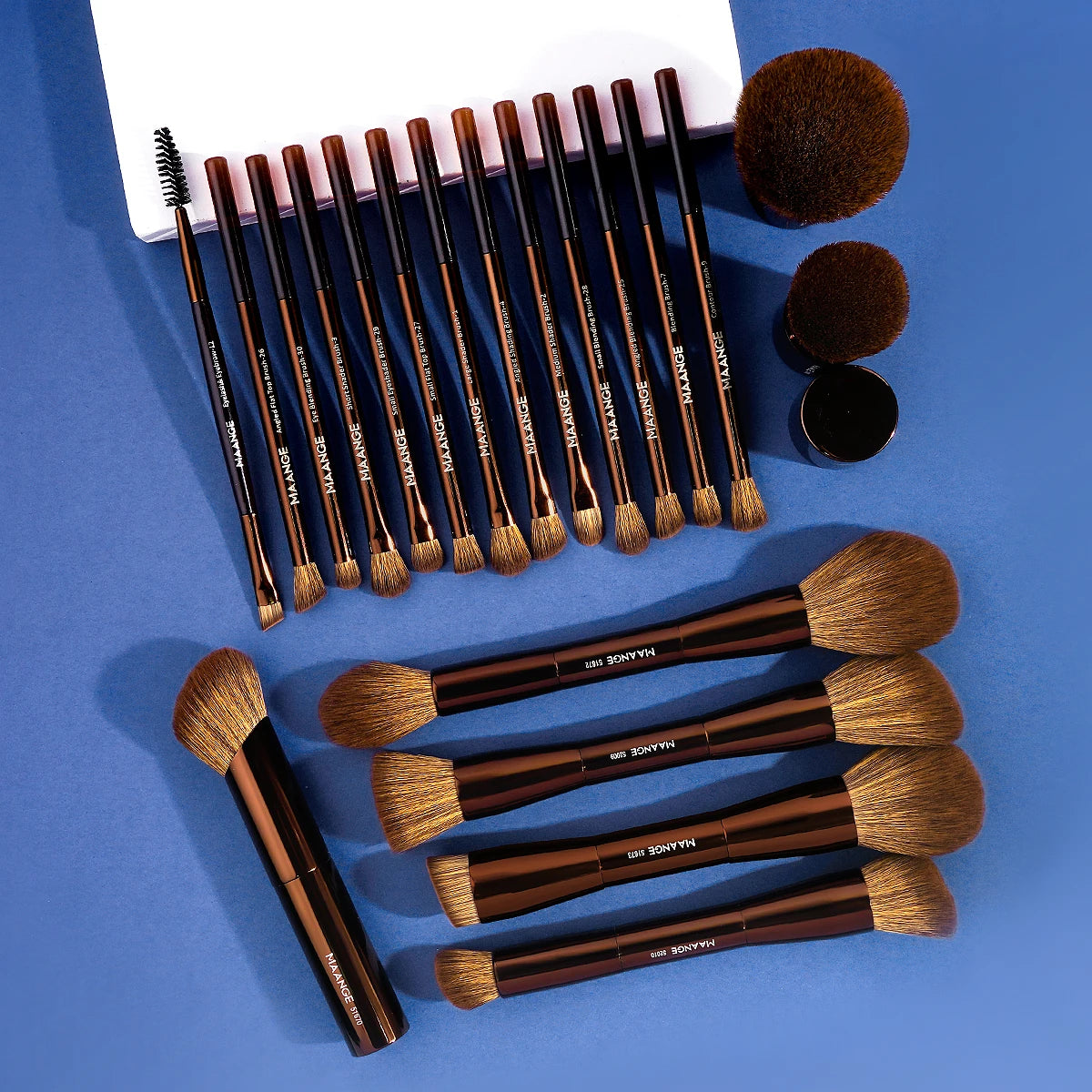 20-Piece Pro Makeup Brush Set – Double-Ended for Foundation, Blush & Eyeshadow