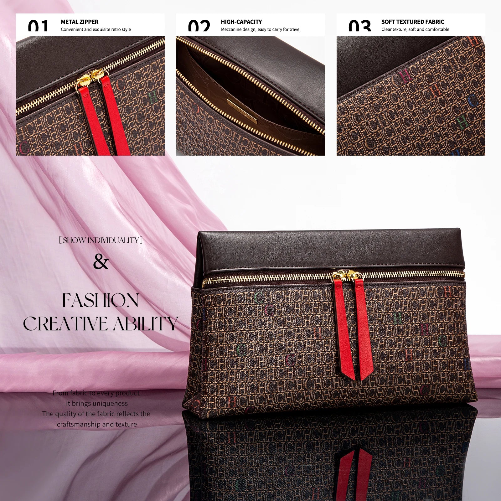 Women's Shoulder Bag New Coffee Color Letter Postman Bag Winter Business Commuter