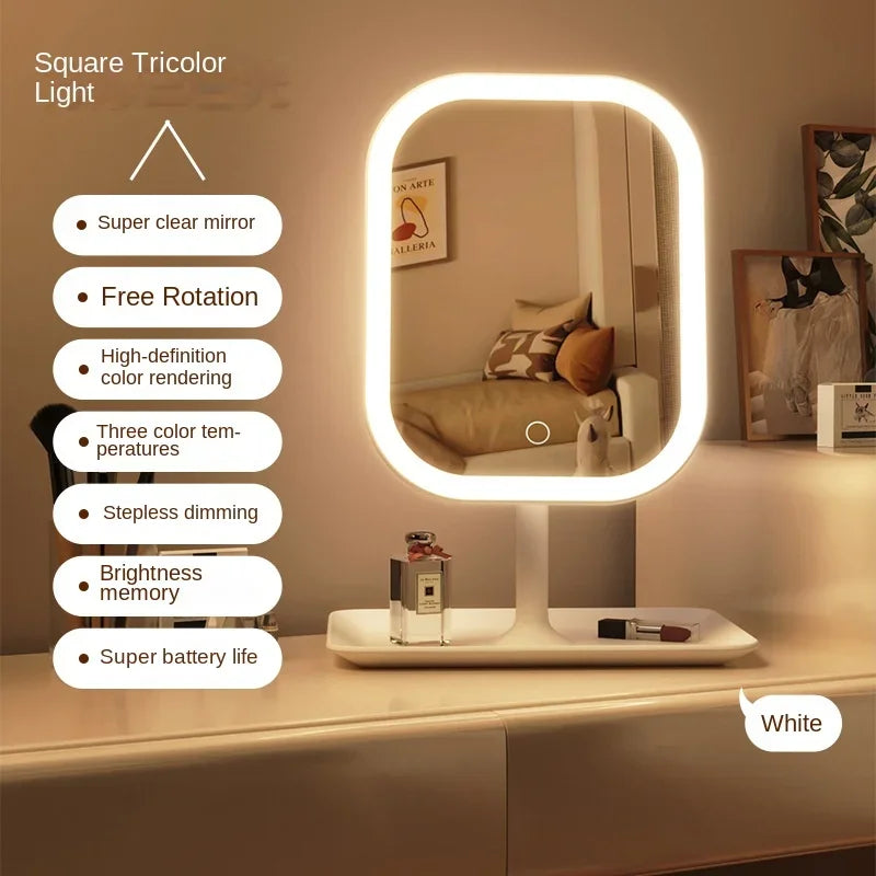 LED Vanity Mirror – 3 Colors, Touch Control, Modern Design