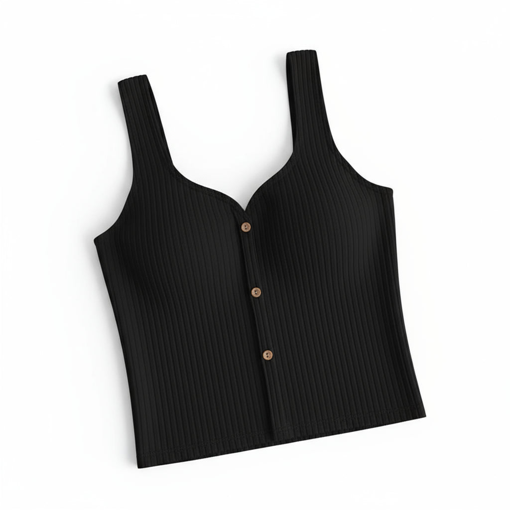 Women's Y2K Corset Crop Top – Padded Camisole with Korean Suspenders, Slim & Sexy