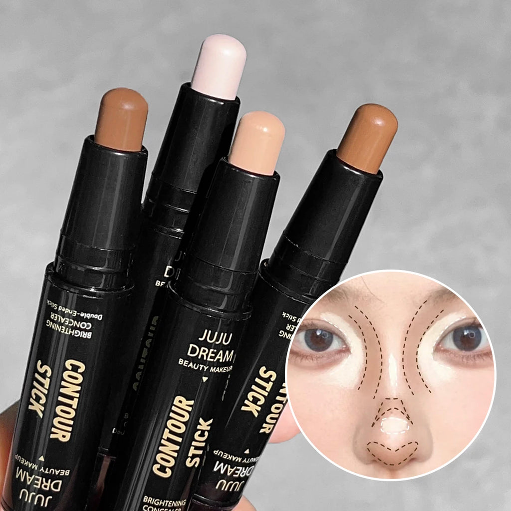 Dual-Ended Contour Stick – Long-Lasting Foundation & Concealer for Dark Circles