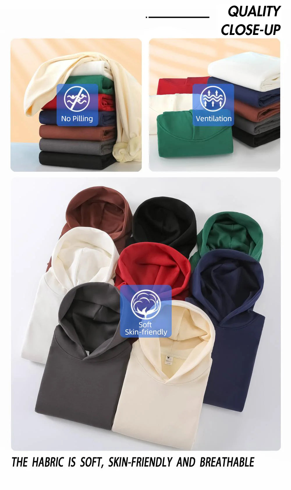 A heavy-duty hooded sweater made from thick cotton and velvet, designed for both men and women