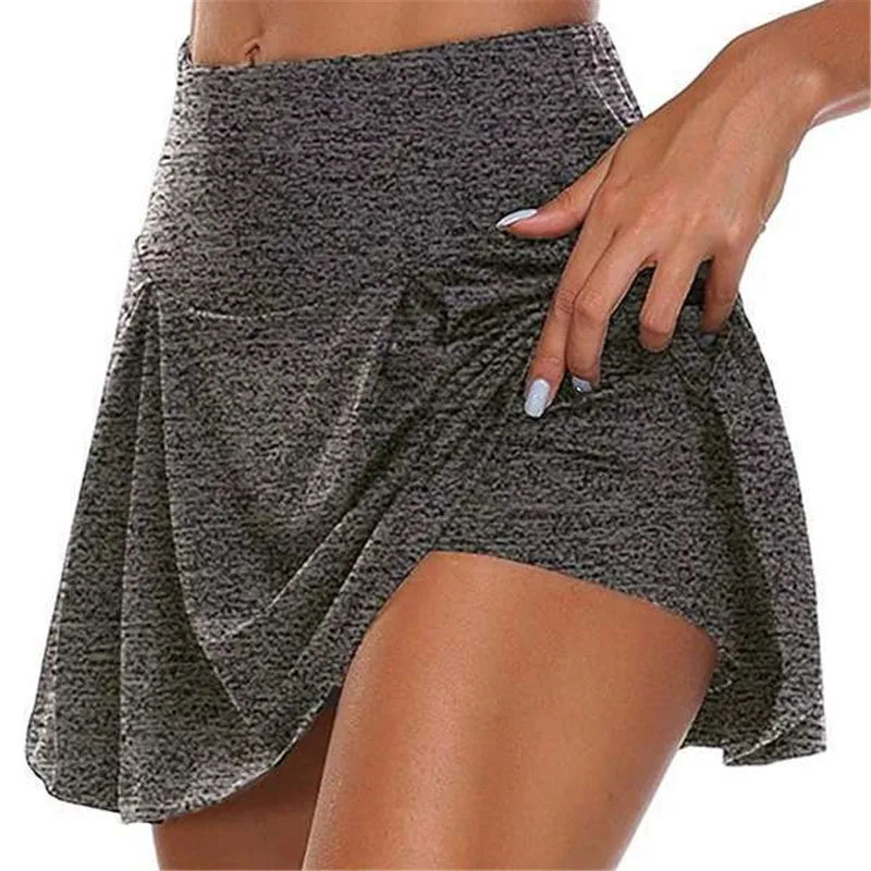 Women’s High-Waist Sports Skirt for Gym – Quick-Dry Tennis, Dance & Fitness Mini Skort