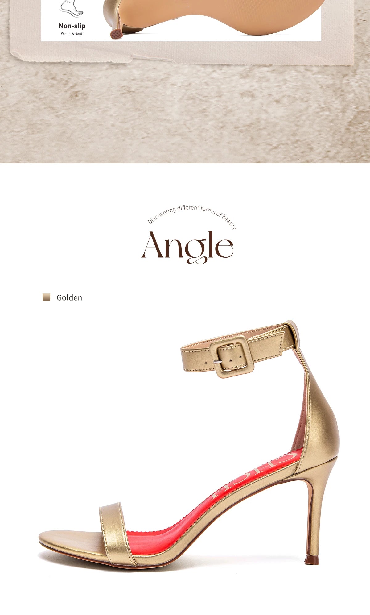 Women's High Heels Flower Ankle Strap Stilettos Round Open Toe Dressy Sexy Sandals 8cm