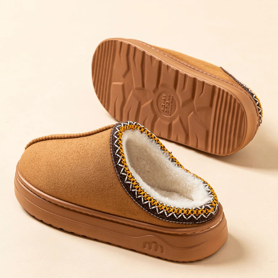 Winter Women's Slipper Fashion Fuzzy Fur Anti-slip Soft Sole Outdoor Indoor Warm Comfort