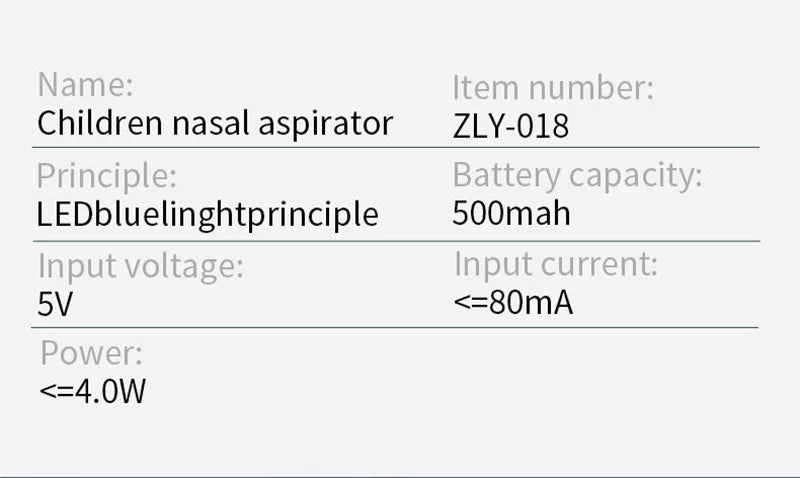 Electric Baby Nasal Aspirator – Rechargeable, Gently Clears Congestion for Newborns