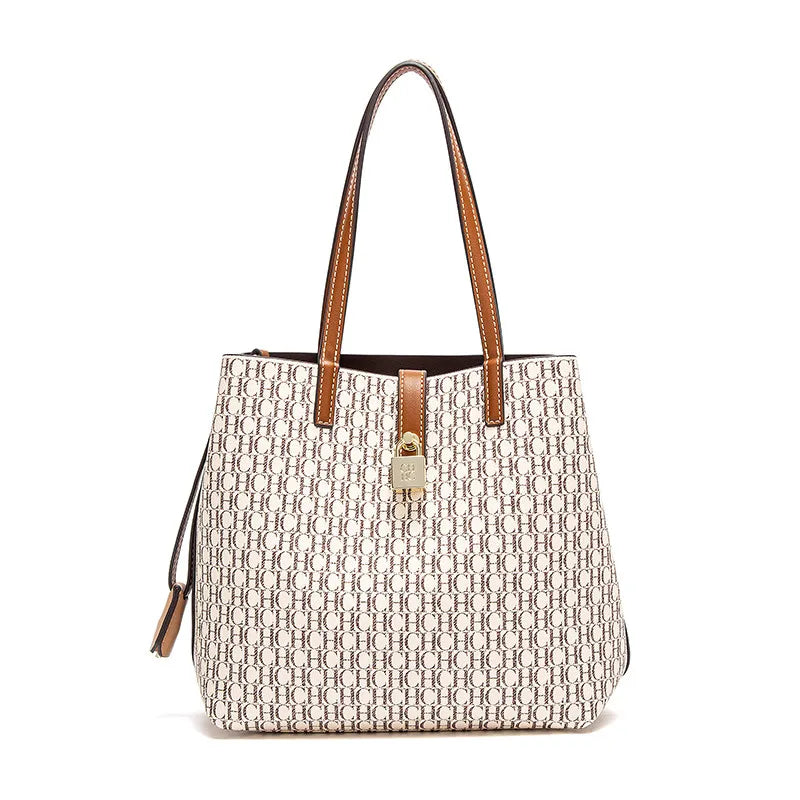 Women's Tote Bag New Solid Color Simple Handbag Large Capacity Mother Child Shopping Bag Wallet