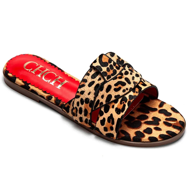 Women's Slippers Simple Cross Belt Design Beach Shoes