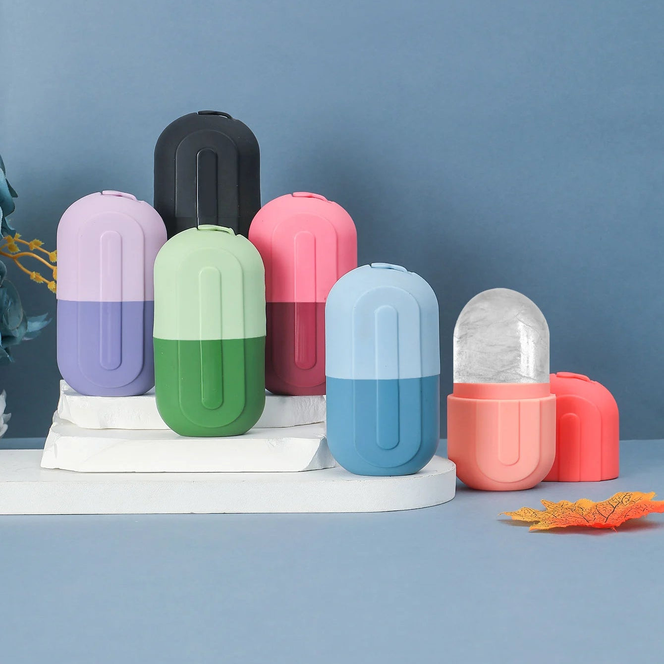 Back Shape Upgraded Face and Eye Ice Roller - Facial Massager for Skin Care - Reusable Silicone Ice Mold for Fresh and Cool Skin