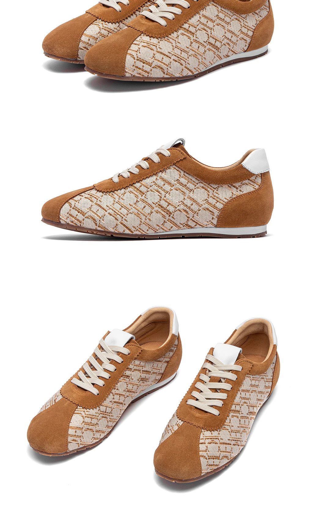 Women's Tennis Shoes Retro Splicing Design Lace up Shoes Comfortable Women's Walking Shoes