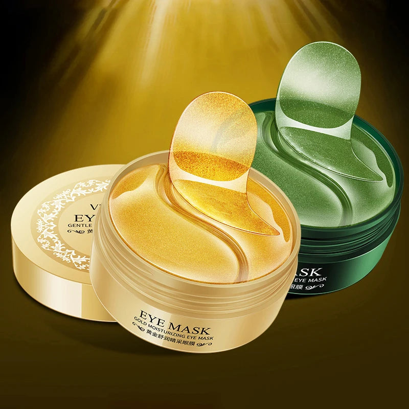 60pcs/box Gold Collagen Eye Mask Anti Dark Circles Eye Bags Moisturizing Firming Eye Patches Eyes Skin Care Products