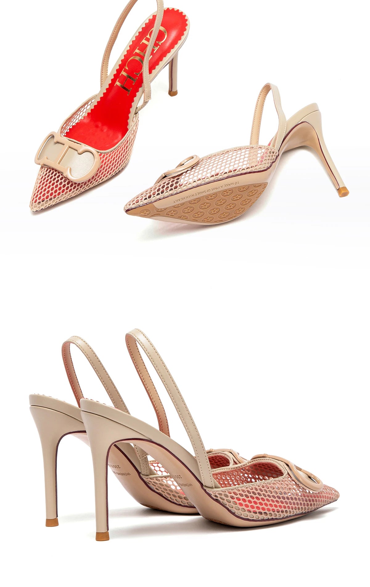 Women's High Heels Breathable Mesh Black Business Sandals 9cm