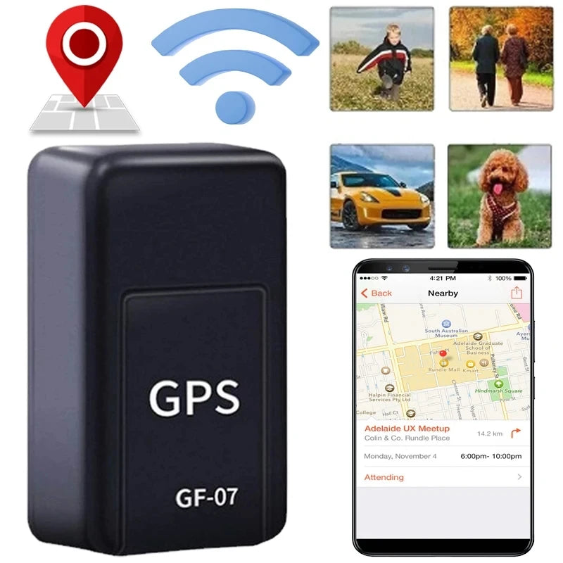 GF07 Magnetic Mini GPS Tracker – Real-Time Vehicle & Pet Locator, Compact & Portable with App
