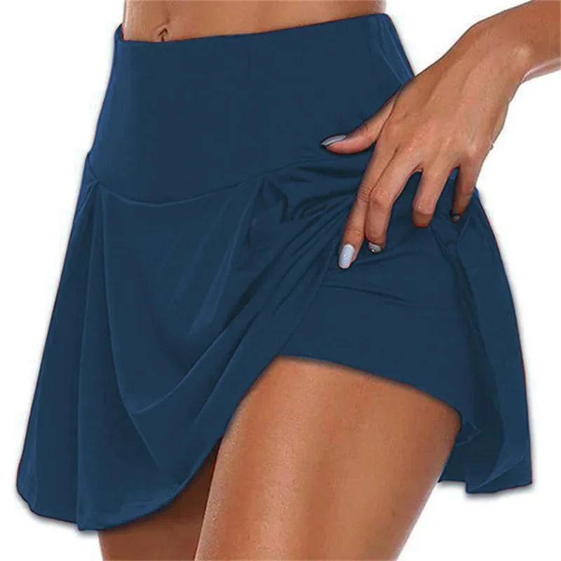 Women’s High-Waist Sports Skirt for Gym – Quick-Dry Tennis, Dance & Fitness Mini Skort