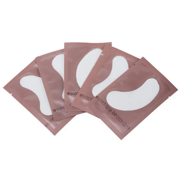 50 pairs of eyelash extension lower eye masks, makeup patches, and stickers for eyelash application.