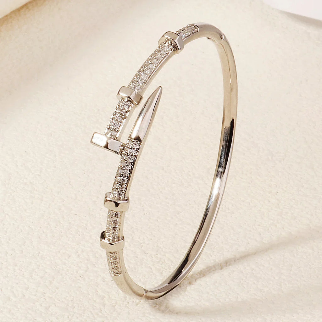 Jewelry Nail Bracelets Trendy Bracelet Zircon Screw Bracelet For Women Everyday Party Festive Jewelry As Gifts