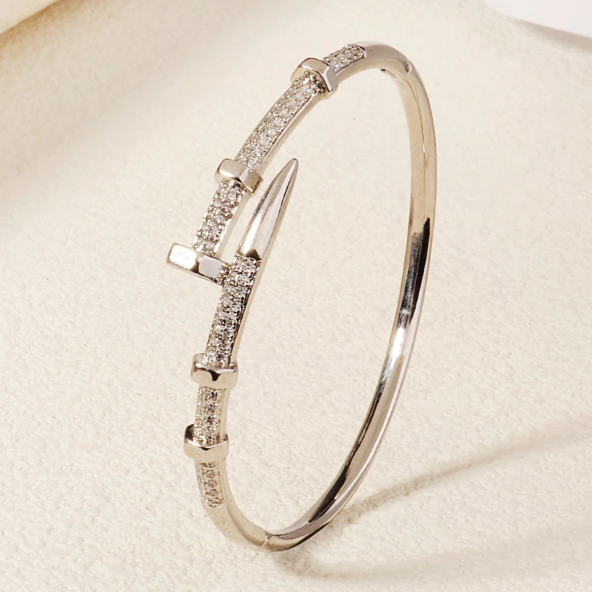 Jewelry Nail Bracelets Trendy Bracelet Zircon Screw Bracelet For Women Everyday Party Festive Jewelry As Gifts