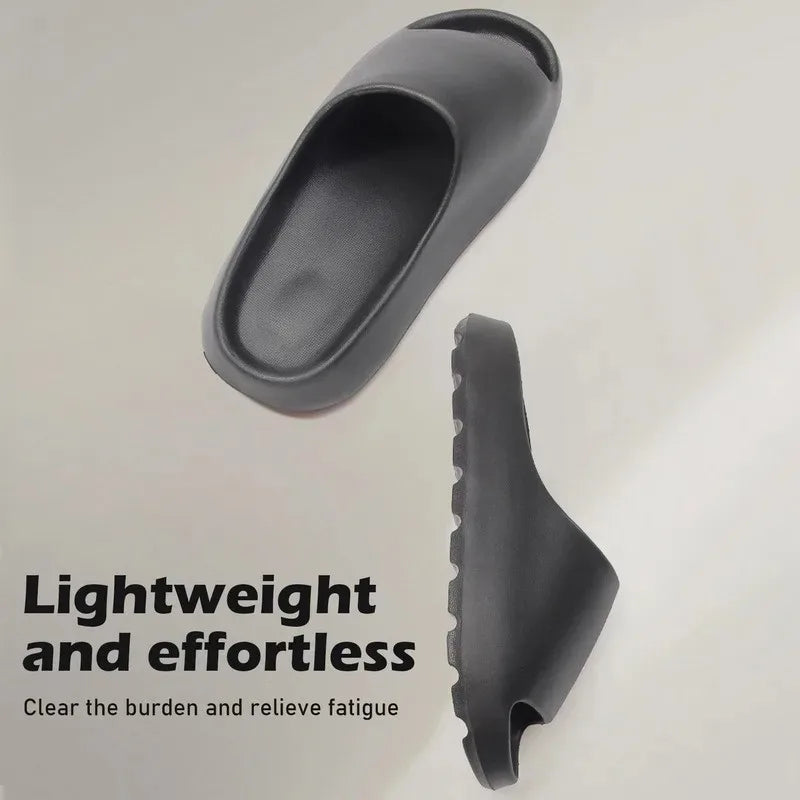 Coconut Cloud EVA Slides – Thick-Soled Soft Sandals for Men & Women, Summer Beach Wear