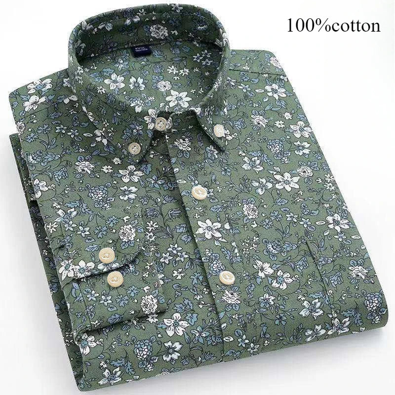 Men's 7XL Oxford Shirt – 100% Cotton, Slim Fit, Soft & Elegant Casual Designer Wear
