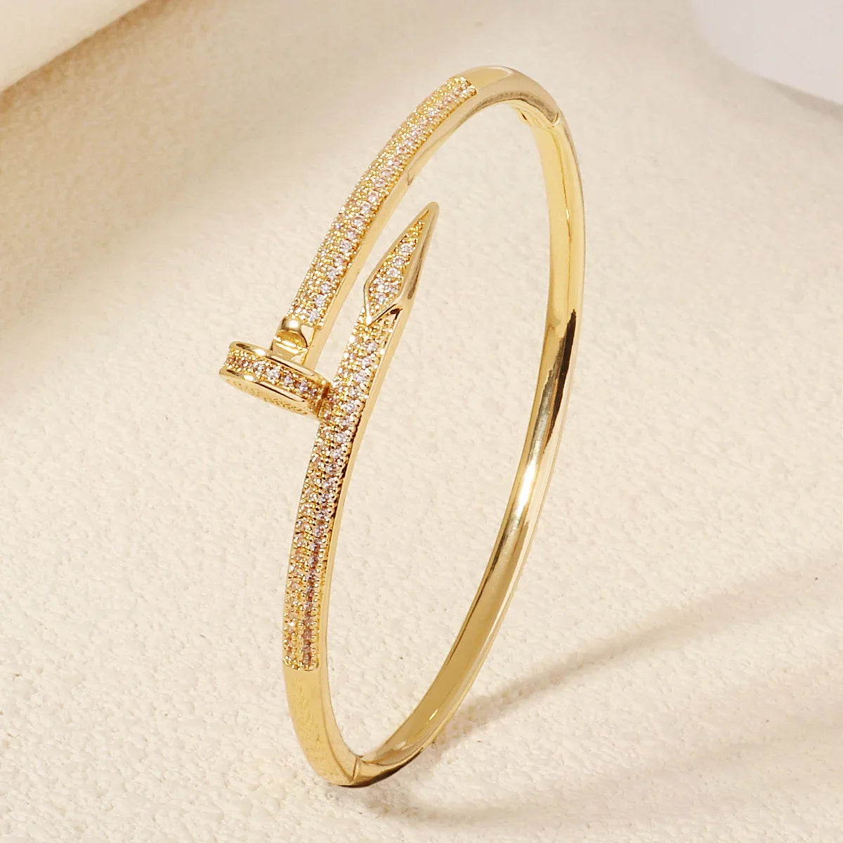 Stylish zircon screw bracelets for women