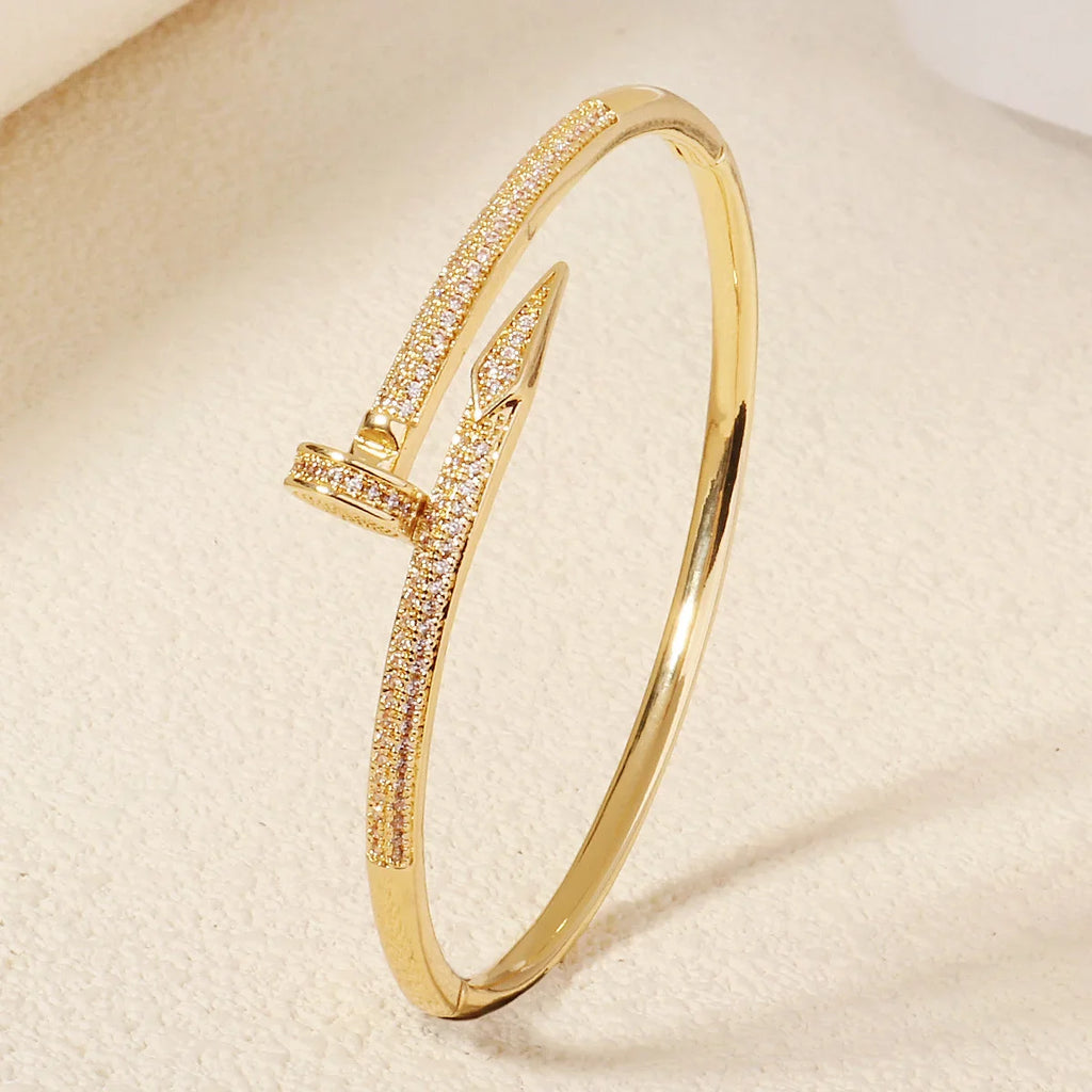 Jewelry Nail Bracelets Trendy Bracelet Zircon Screw Bracelet For Women Everyday Party Festive Jewelry As Gifts