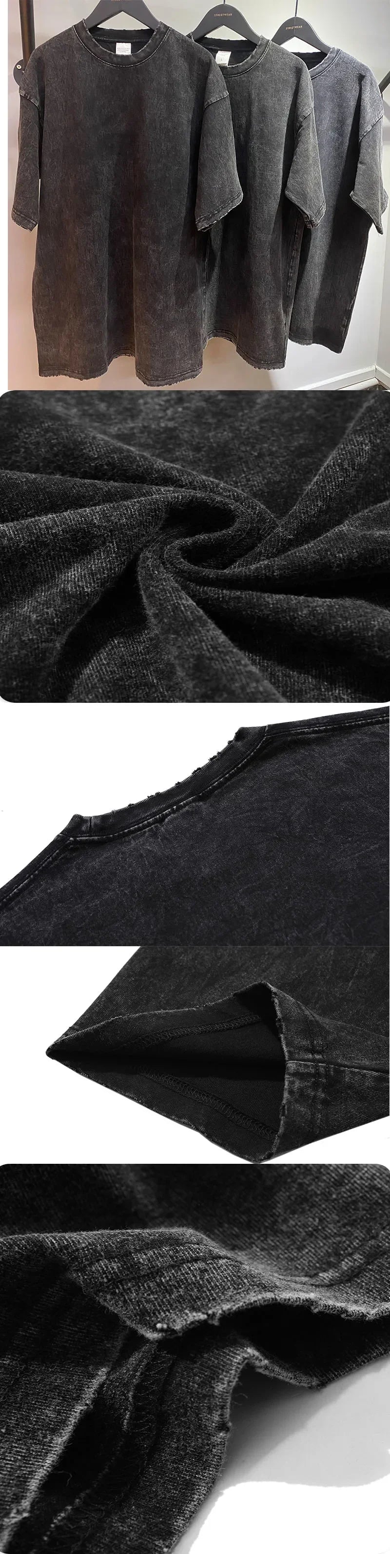 Harajuku Vintage Washed T-Shirt with Death Note Anime Graphic, Oversized Cotton Streetwear for Men and Women