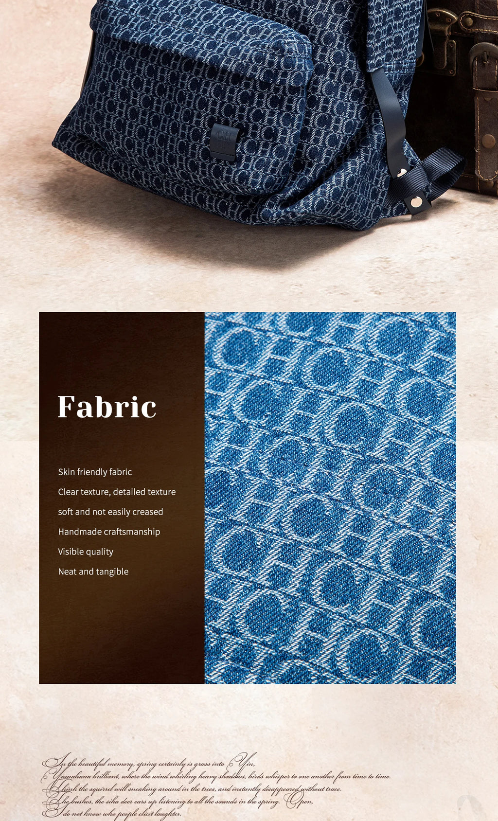 Backpack 20in Large Capacity Lightweight Foldable Storage Backpack Travel Bag Computer Bag