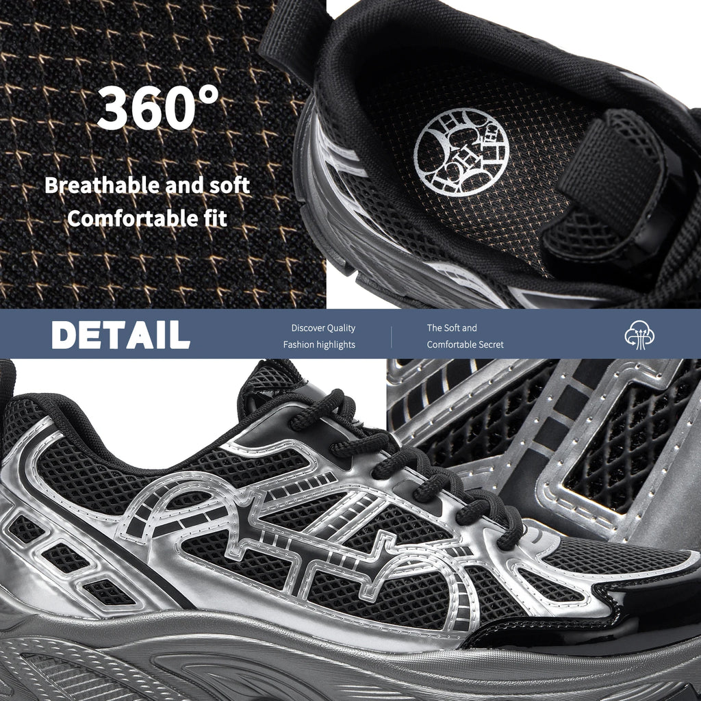 Men's Casual Shoes Summer New Silver Breathable Mesh Outdoor Vulcanized Shoes