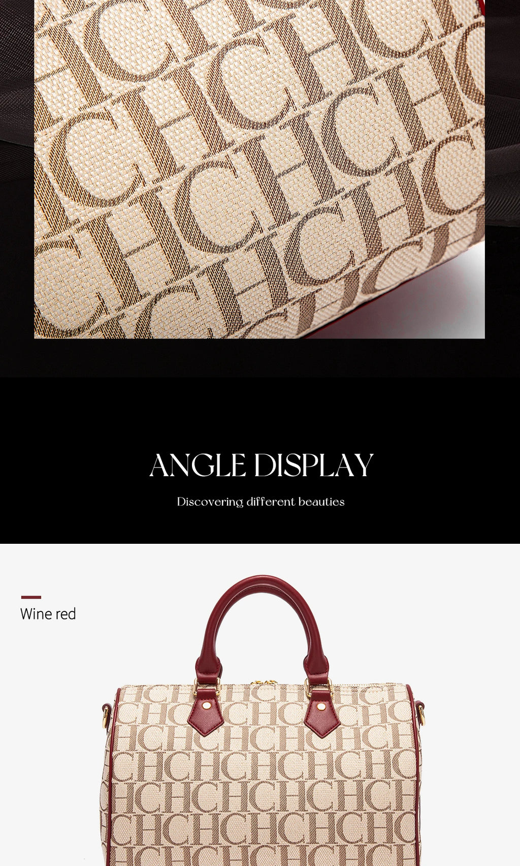 Women's Pillow Bag Autumn/Winter New Collection Letter Handbag Brown Boston Bag