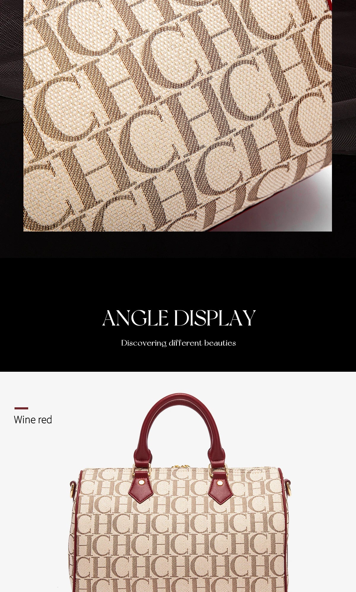 Women's Pillow Bag Autumn/Winter New Collection Letter Handbag Brown Boston Bag