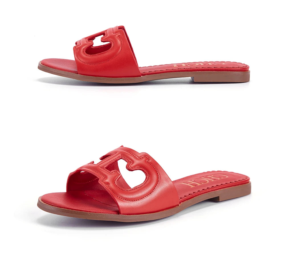 Women's Slippers Simple Black Flat Flat Women's Shoes Home Indoor Slippers