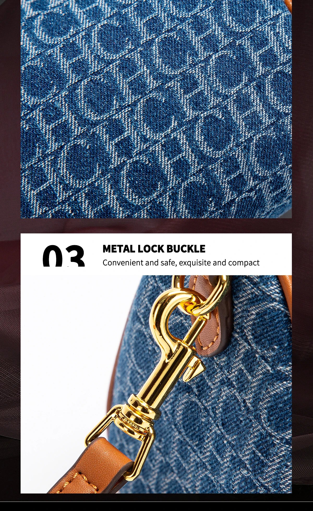 Women's Shoulder Bag Cowboy Splicing Pillow Bag, Casual Party