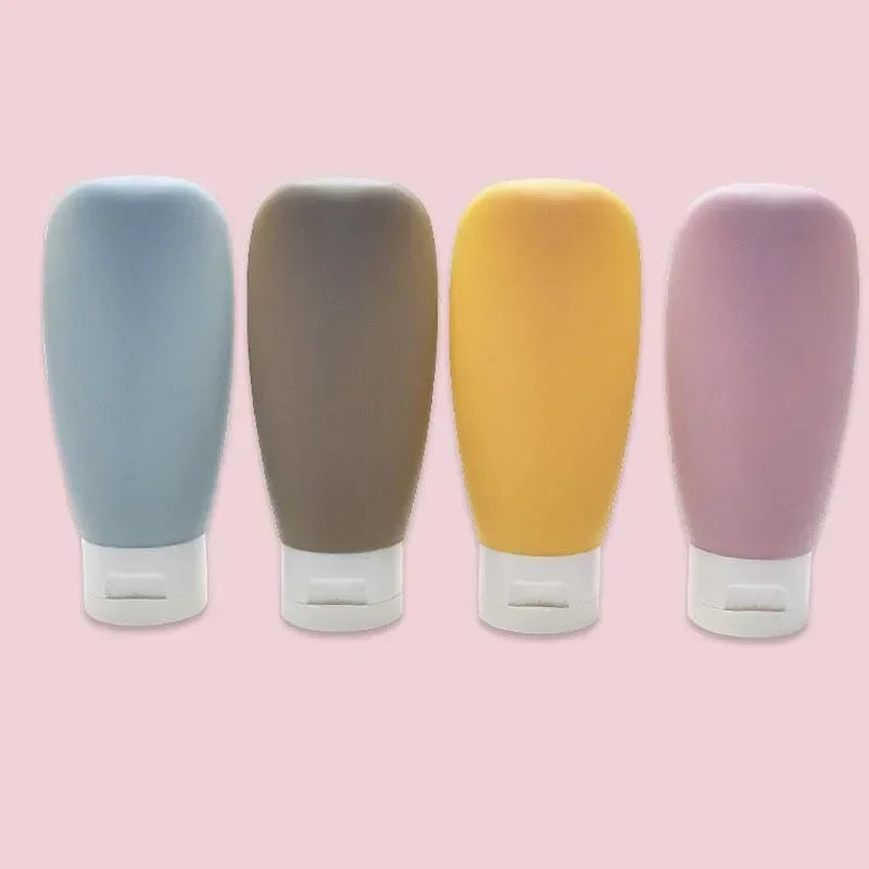 4Pcs Travel Refillable Bottles – 60ml Soft Squeeze Tubes for Lotion, Shampoo & More