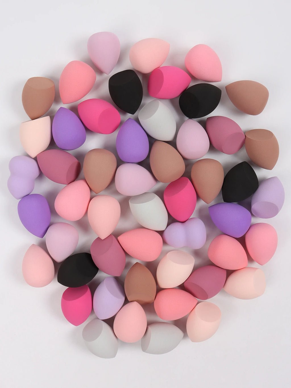 Medium Beauty Sponge Set – Multiple Sizes (6-60 pcs), Random Colors for Flawless Foundation & Powder Application