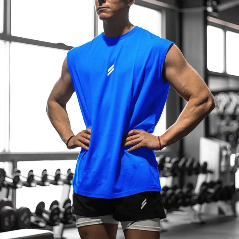 Men's Sleeveless Quick-Dry Basketball Vest, Breathable Gym Tank for Fitness and Bodybuilding