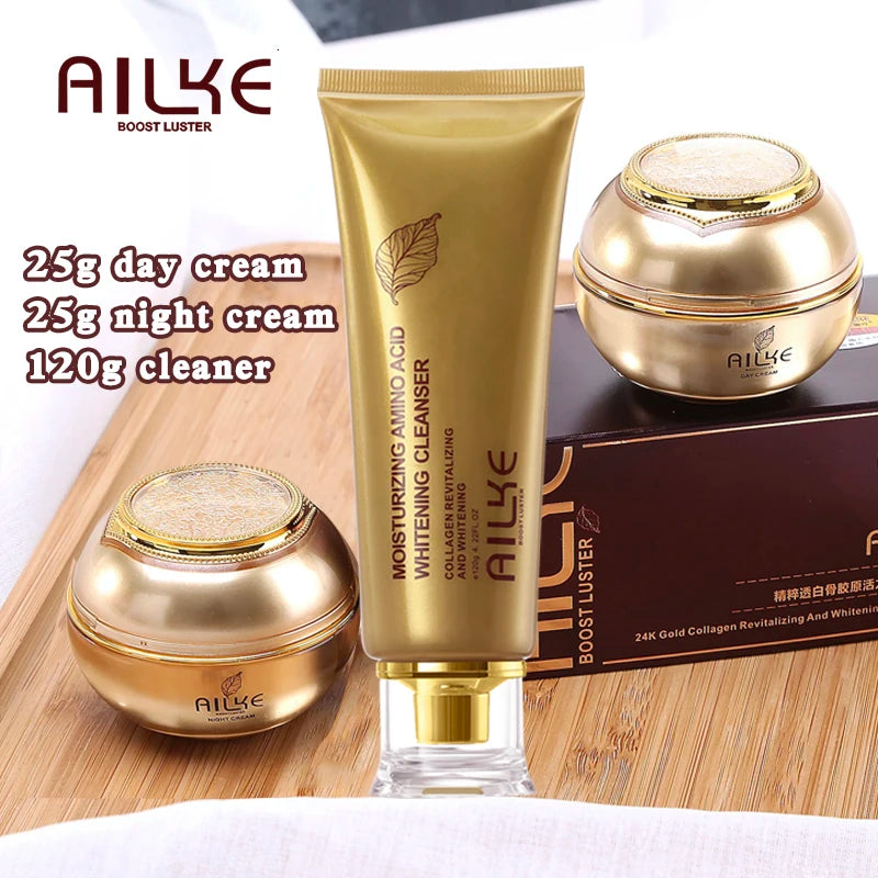 AILKE Whitening Skin Care Set to Reduce Wrinkles, Dark Spots, and Even Skin Tone for Women