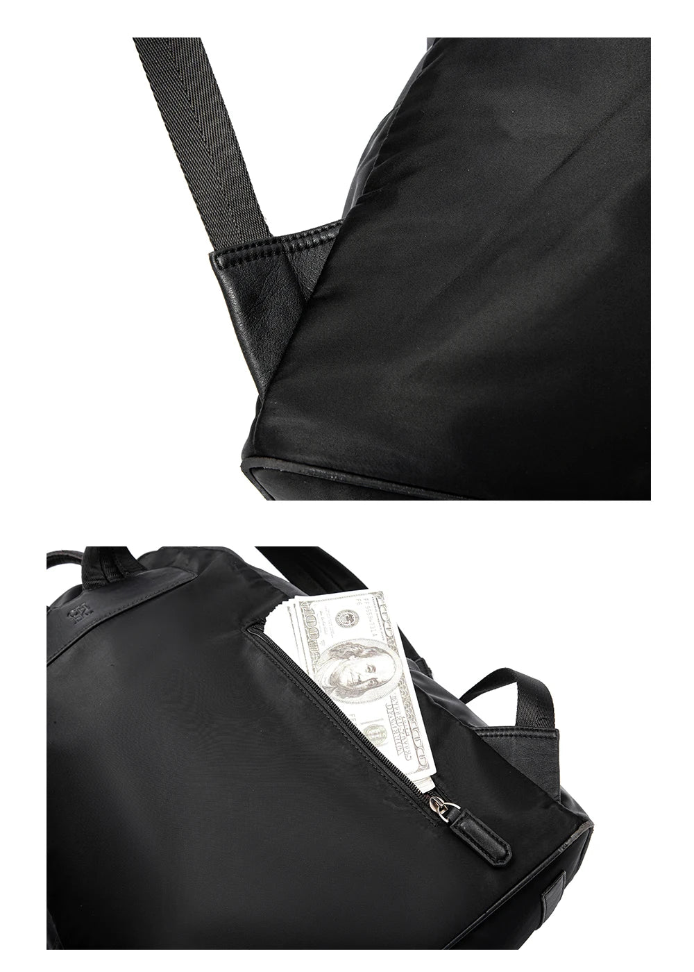 Women's Backpack Black Travel Bag College Student Travel Backpack