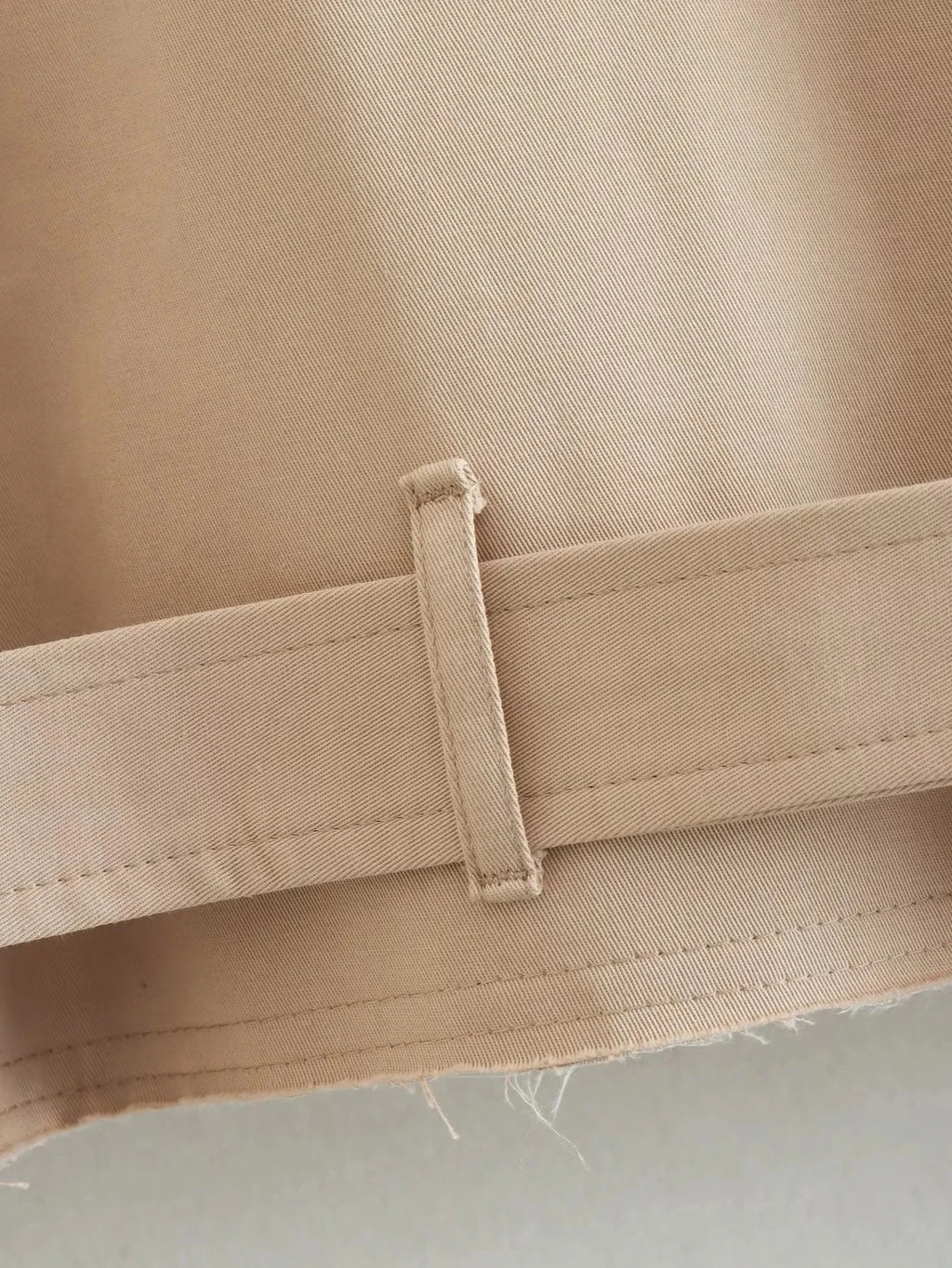 Women's Cropped Trench Jacket – Vintage Belted Double-Breasted Spring Coat for Streetwear