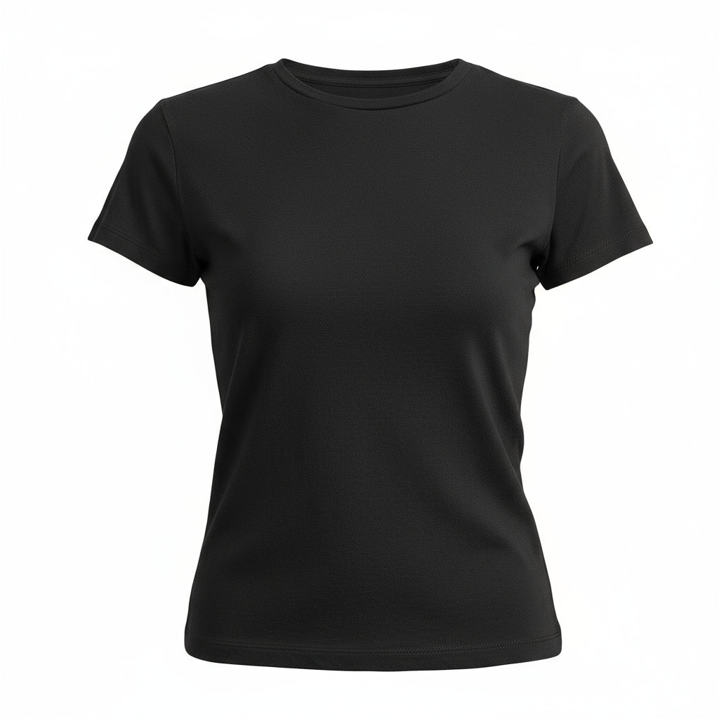 Women's Slim Fit Knitted T-Shirt – Short Sleeve O-Neck Y2K Streetwear Top