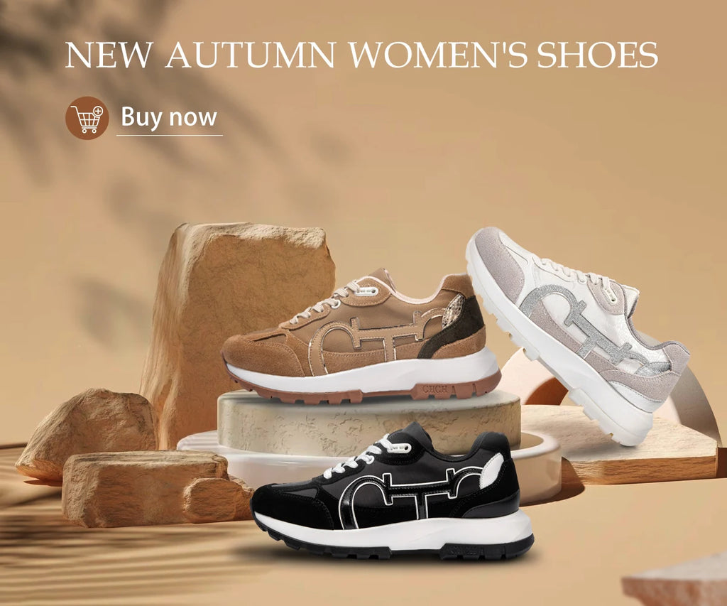 Women's Sports Shoes New Casual And Comfortable Thick-Soled Genuine Leather Wear-Resistant Sports Shoes